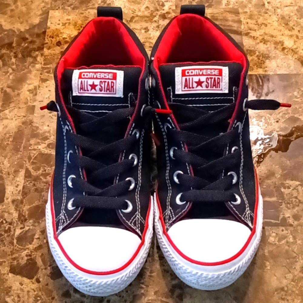 Converse Red Black and White